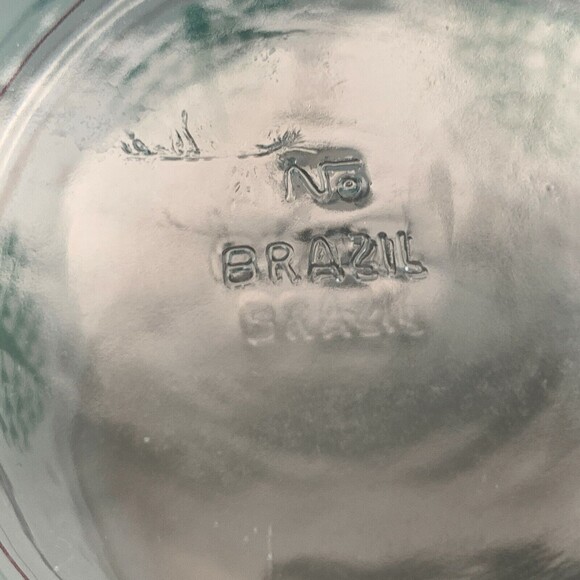 Clear Frost Glass Double Old Fashion Christmas Tree Lot of 3 Made in Brazil - Picture 5 of 5